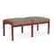Lesro Lenox Wood 2 Seat Bench Wood Frame, Cherry, MD Farro Upholstery LW2001 - alternate 2
